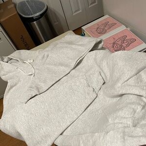 New - Grey X-Large Hooded Sweatshirt